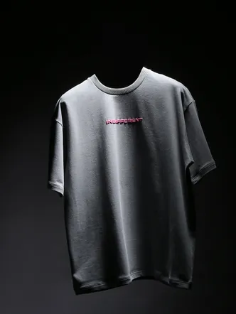 Unisex Grey Graphic Print Oversized T-Shirt