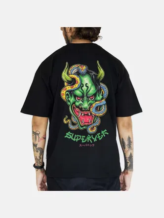Oversized Black Jersey T-Shirt for Men