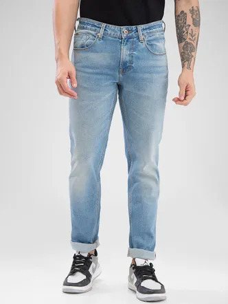 Men's Slim Fit Light Blue Denim Jeans