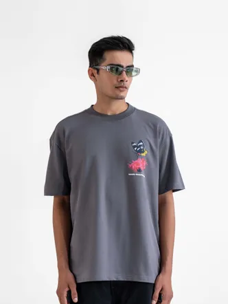 Cruel Grey Oversized Men's T-Shirt