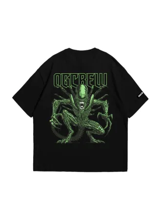 Black Alien Oversized Crew Neck T-Shirt