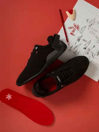 Unisex Black Suede Low Top Sneakers