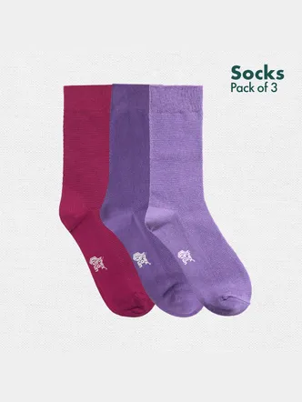 Unisex Mid Calf Organic Cotton Sock Trio