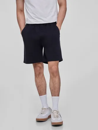 Men's Black Jersey Knit Bermuda Shorts