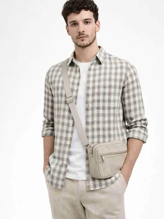 Men's Regular Fit Button Down Checked Shirt