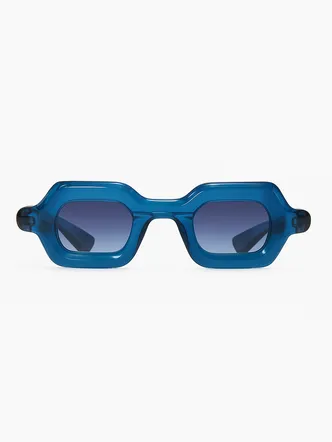 Unisex Teal Blue Retro UV Sunglasses