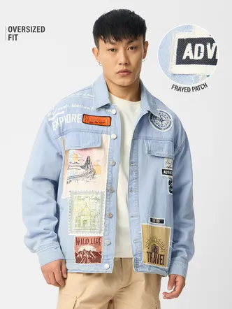 Men's Light Sky Blue Denim Jacket
