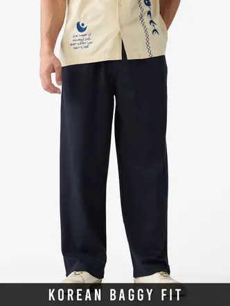 Deep Navy Men's Baggy Jogger Pants