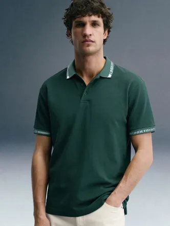Forest Green Solid Cotton Polo T-Shirt
