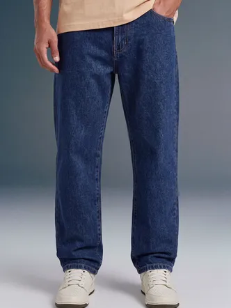 Indigo Mid-Rise Men's Straight Jeans