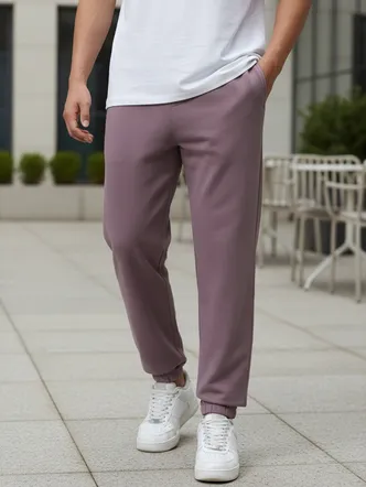 Men's Dusty Mauve Relaxed Fit Joggers