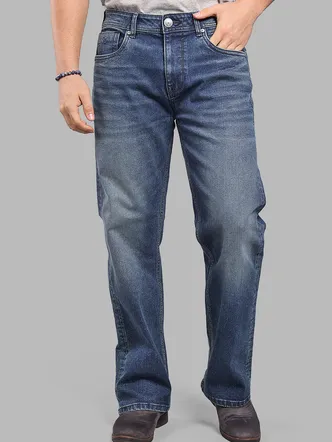 Men's Loose Fit Mid Rise Denim Jeans