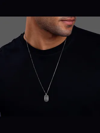 Black Rhodium Sterling Silver Men's Necklace