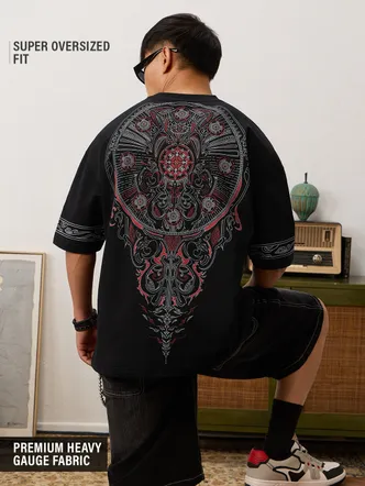 Super Oversized Fits Chakra Men Tunic Tee