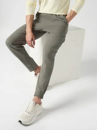 Men's Olive Green Relaxed Fit Joggers