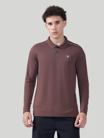 Men's Deep Brown Slim Fit Polo Shirt