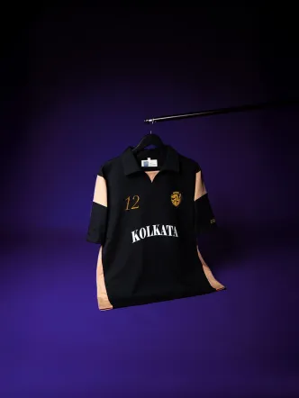 Unisex Black Kolkata Rugby Shirt Polo