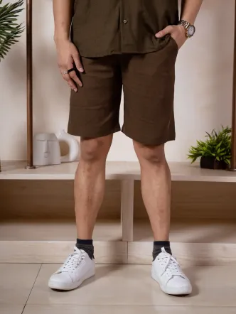 Men's Military Green Bermuda Shorts - Casual