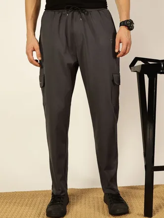 Men's Dark Grey Cotton Track Pants