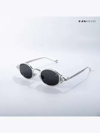 Retro Silver Unisex Metal Sunglasses - UV Protection