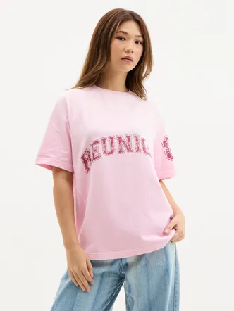 Unisex Pink Jersey Oversized Streetwear T-Shirt