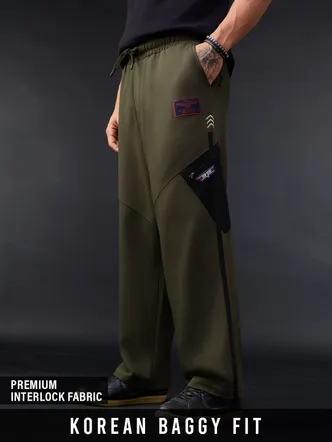 Olive Green Men's Top Gun Joggers for Daily