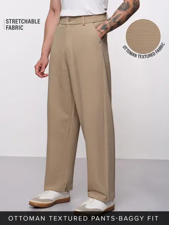 Warm Beige Parallel Pants Men — Daily Casual