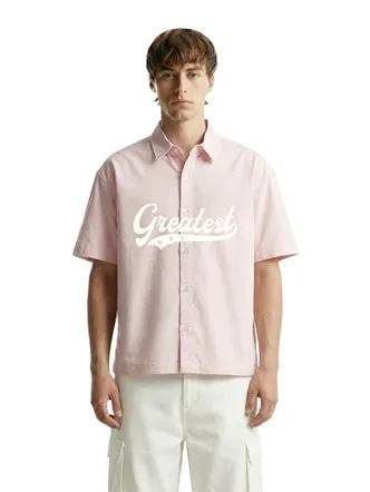Pastel Pink Oversized Cotton Shirt for Casual