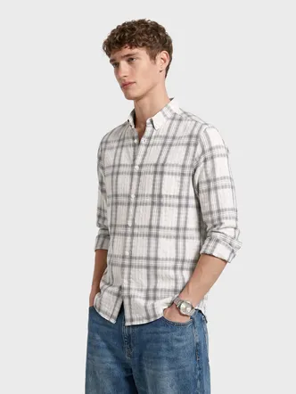 Light Grey Jersey Shirt Slim Fit Daily Top