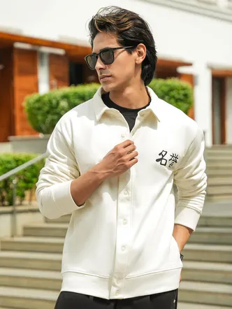 Off-White Oversized Windcheater Jacket Travel Streetwear Minimalist