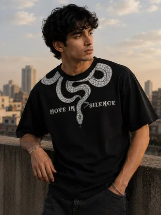 Black Oversized Jersey T-Shirt Casual Streetwear