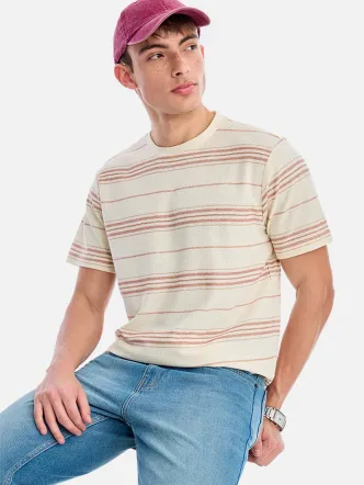 Off-White Striped Jersey Regular-Fit T-Shirt Men