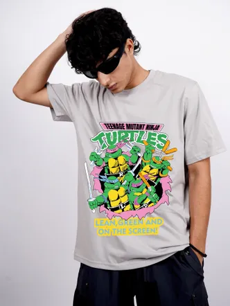 Teenage Mutant Ninja Turtles Oversized Gray T-Shirt