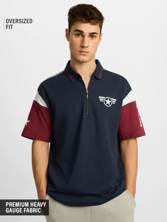 Captain America Super Soldier Men's Navy Polo
