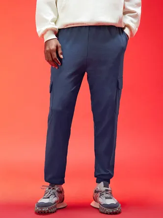 Men's Navy Tapered Cargo Pants – Casual